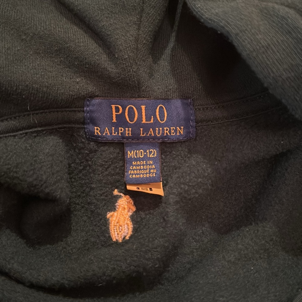 Polo Ralph Lauren kids boys girls green hoodie sweatshirt size 8/10 - Picture 3 of 4